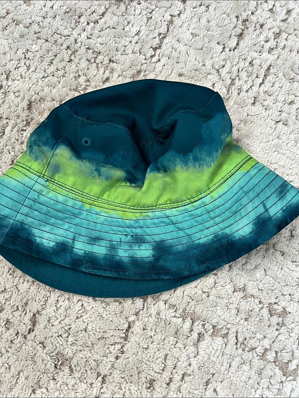Target Tie-Dye Reversible Bucket Hat in Blue & Green Like New - Toddler Boys